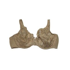 Wacoal unlined Embroidered lace Underwire Bra 34DD in tan